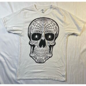 Sugar Skull Spider T Shirt Mens Small Día‎ de los Muertos Graphic Tee